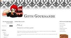 Desktop Screenshot of gothgourmande.com